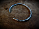 Viking Saxon Sterling Silver Twisted Bracelet Arm Ring