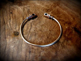 Viking Bronze Wolf Head Bracelet Bangle Arm Ring