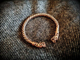 Bronze Viking Wolf Bracelet Arm Ring