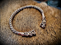 Bronze Viking Wolf Bracelet Arm Ring