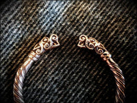 Bronze Viking Wolf Bracelet Arm Ring