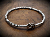 Viking Silver Bangle Bracelet