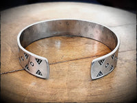 Viking Saxon Stamped Pewter Cuff Bracelet