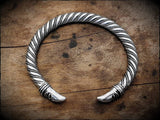 Sterling Silver Viking Raven Bracelet Arm Ring