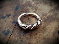 Viking Celtic Twisted Chunky Bronze Ring Adjustable/Non-adjustable
