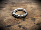 Viking Celtic Twisted Chunky Sterling Silver Ring Adjustable/Non-adjustable