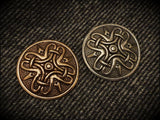 Viking Norse Pewter Circular Disc Brooch