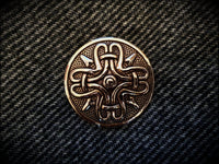 Viking Norse Bronze Circular Disc Brooch