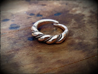 Viking Celtic Twisted Chunky Bronze Ring Adjustable/Non-adjustable
