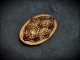 Viking Saxon Chunky Tortoise Shell Brooch Cloak Pin Badge