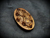 Viking Saxon Chunky Tortoise Shell Brooch Cloak Pin Badge