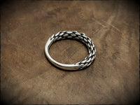 Viking Twisted Silver Ring
