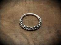 Viking Twisted Silver Ring